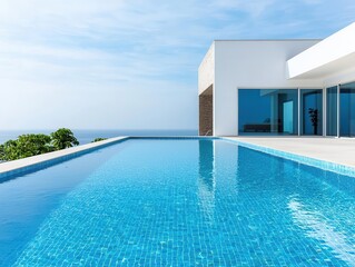 Fototapeta premium Rooftop infinity pool on a luxury penthouse, Residential Real Estate Luxury Properties Housing Demand, highend urban living