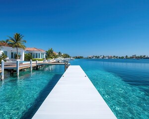 Elegant waterfront property with private dock, Residential Real Estate  Luxury Properties  Housing Demand, exclusive marina living