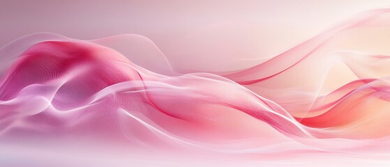 Fototapeta premium Abstract Pink Flowing Shapes