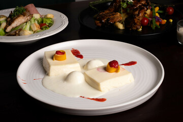 pudding menu combined with ice cream