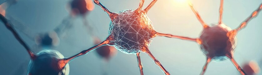 Nerve Cells, Scientific Illustration, Medical Background, Educational Use