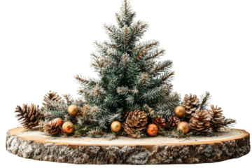 Mini Christmas tree with ornaments
