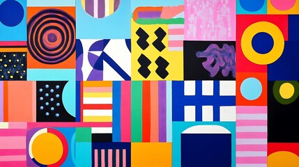 Dynamic Comic and Abstract Art Collection - Vivid Pop Art Designs for Creative Projects