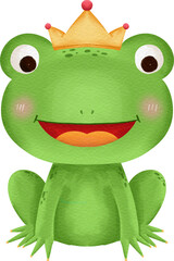 watercolor frog prince