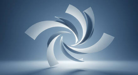 Abstract 3D Swirling Shape