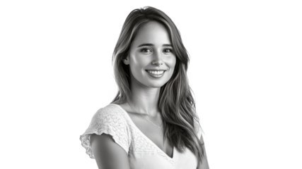 Portrait of a young woman smiling confidently