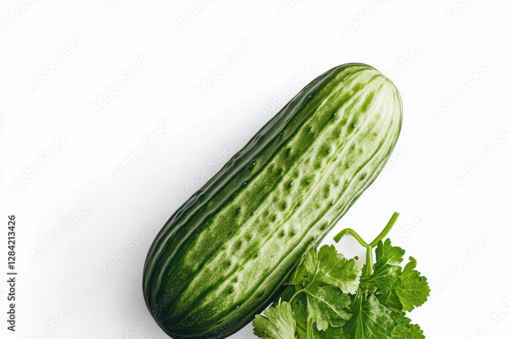 Poster elegant cucumber drawing showcasing minimalism and simplicity with a subtle green hue