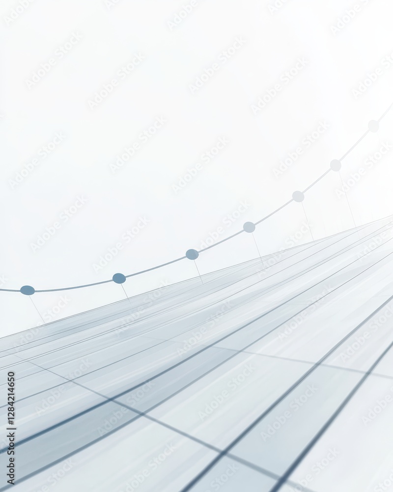Poster upward trend in a minimalist design showcasing growth and progress in a modern context