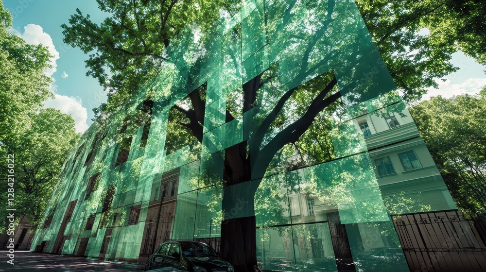 Poster Transforming Reality With Digital Overlays on Nature and Architecture in an Urban Setting