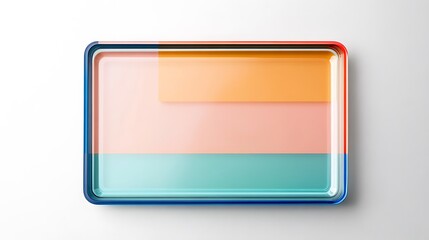 Colorful Acrylic Serving Tray: Studio Product Shot AI Generated