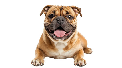 Obraz premium Joyful dog relaxing blissfully