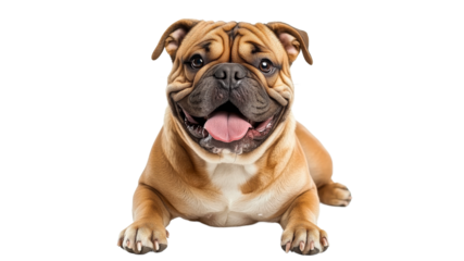 Joyful dog relaxing blissfully