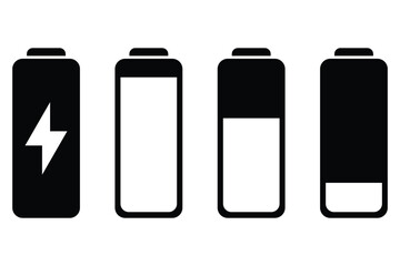 Battery charge  flat icons. Battery charging, charge indicator. Vector battery power icon powerfully charged. battery icon set eps 888.