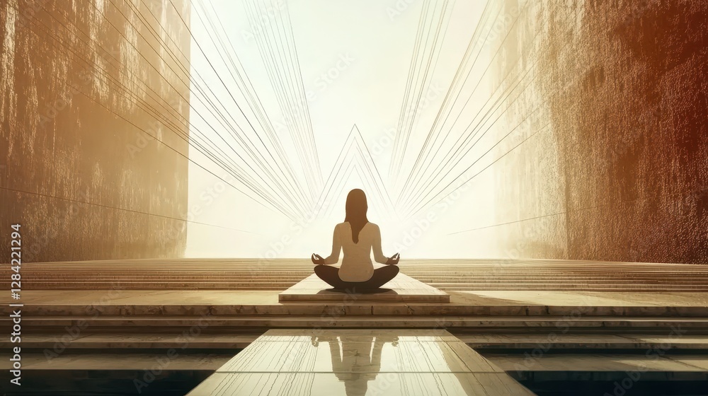 Poster exploring the depths of consciousness through pineal gland meditation for profound relaxation