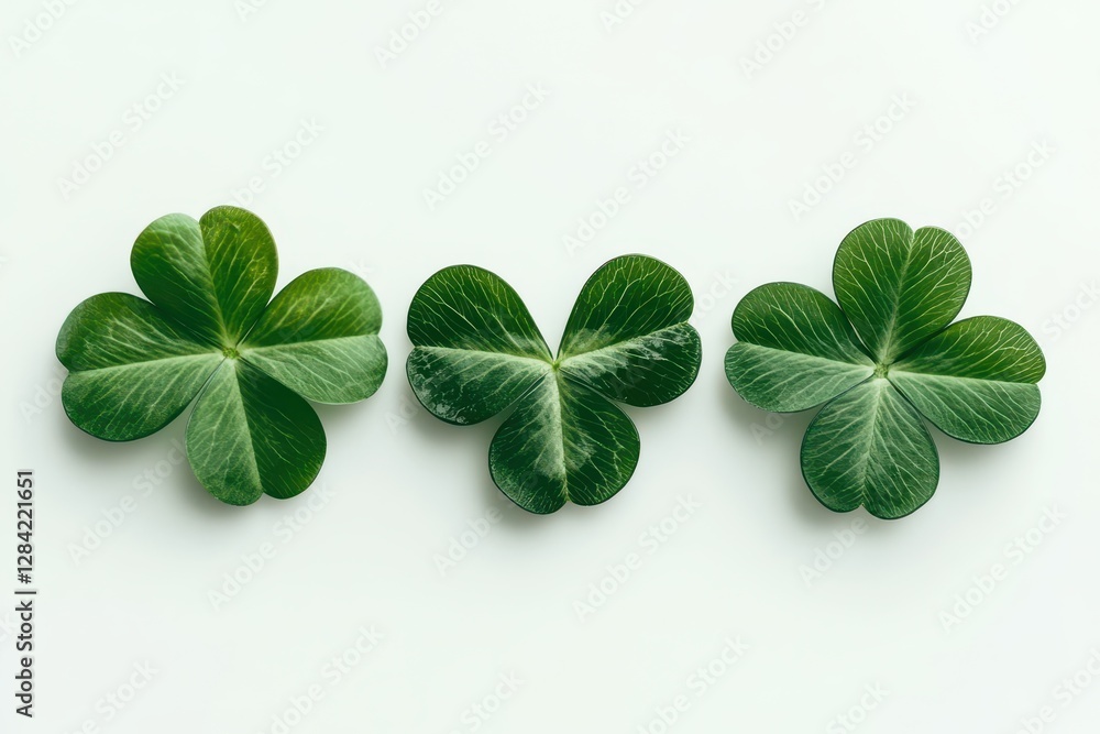 Poster Cucumber Slices Arranged in a Clover Shape for a Refreshing and Minimalistic Display