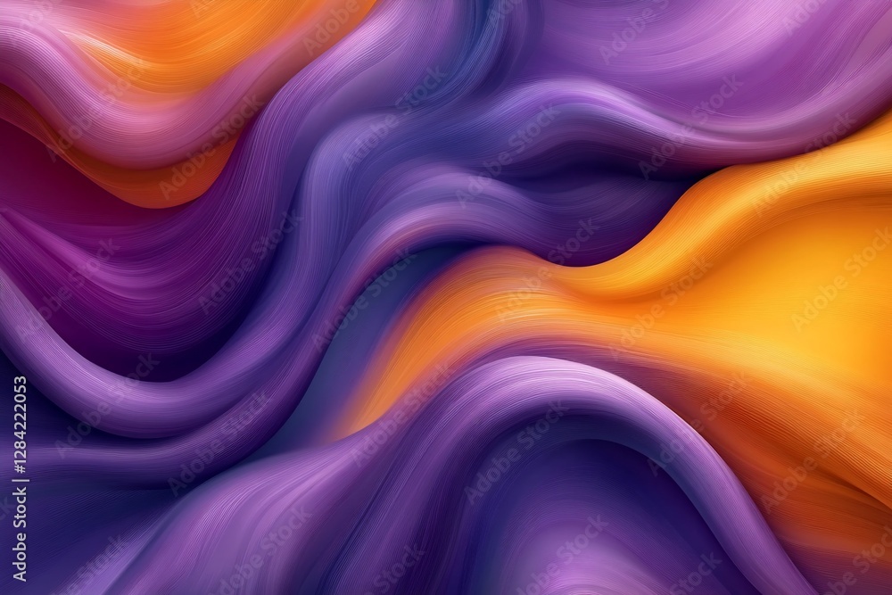 Aufkleber abstract waves of color flow in a fluid motion. background use for graphic design