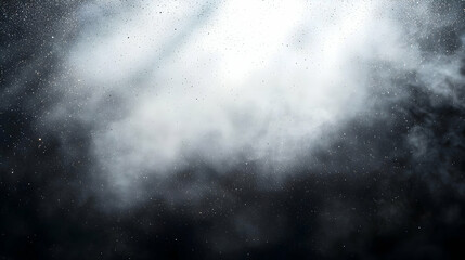 Obraz premium Abstract Smoke Texture with Glittering Particles in a Dark Space