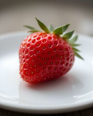 strawberry on a plate
