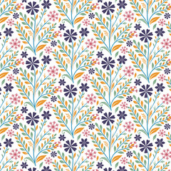 seamless floral pattern with nature inspired botanical elements and decorative leaf details for stylish designs
