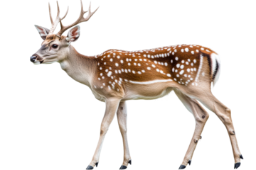 Buck walking gracefully in natural habitat