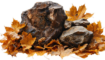 Autumn Leaves on a Transparent Background