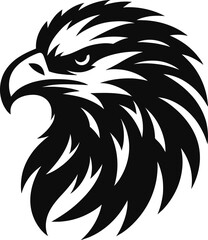 Obraz premium Eagle Head silhouette vector on a transparent background