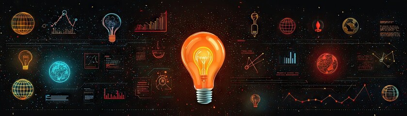 Idea light abstract background graphic