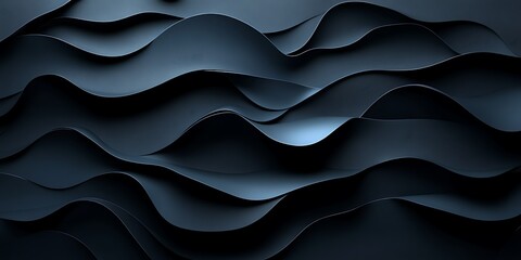 Obraz premium Abstract dark wavy surface background