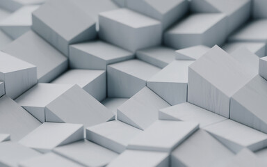 Pentagon-shaped texture of the building.