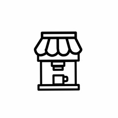 vector illustration isolated sign symbol coffee market icon - high quality black style vector icon