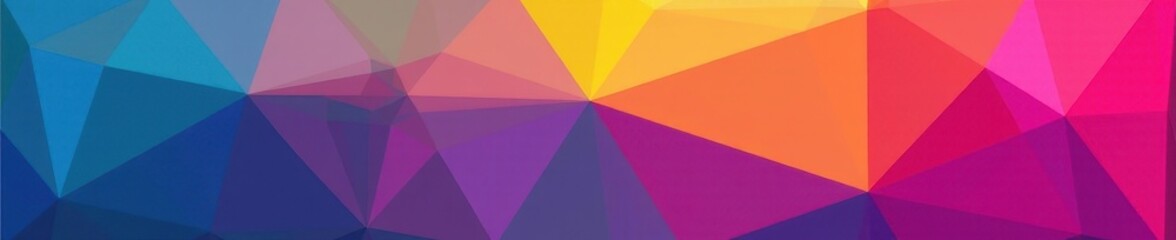 Obraz premium Abstract geometric triangle pattern, vibrant color gradients , minimal, graphics