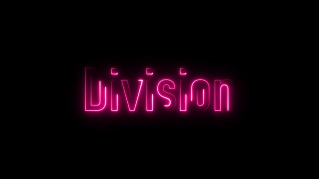 neon text DIVISION aNIMATION   The Art and Science of Division in Mathematics and Everyday Situations. 