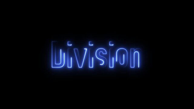 neon text DIVISION aNIMATION   The Art and Science of Division in Mathematics and Everyday Situations. 