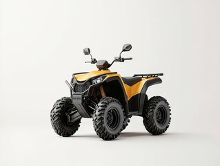 Obraz premium Hightech quad bike with GPS and navigation system, isolated, smart offroading