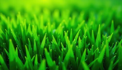 Fototapeta premium Angular green shapes, sharp lines simulating fresh grass, geometric, spring design