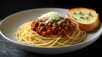Spaghetti Bolognese with rich tomato sauce