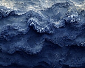 Fototapeta premium Abstract blue waves texture