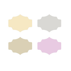 COLORFUL PAPER TAGS DESIGN ELEMENTS ISOLATED ON WHITE