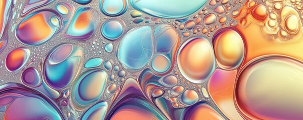 Colorful abstract background with vibrant bubble patterns and organic shapes