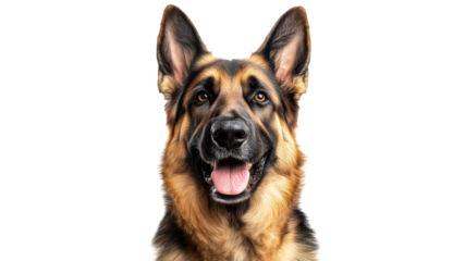 German shepherd displaying friendly demeanor