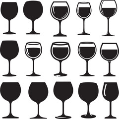 A wine glass is shown with a full glass of wine in it
