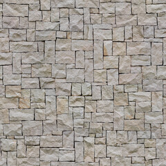 Seamless stone texture of a modern dryjoint sandstone rockface wall