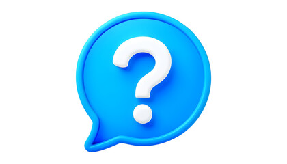 Blue Speech Bubble Icon on a Transparent Background