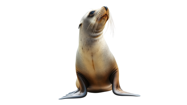 Seal resting on a smooth surface in natural pose