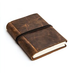 Obraz premium Rustic Brown Leather Journal Notebook Diary Blank Pages Vintage Design