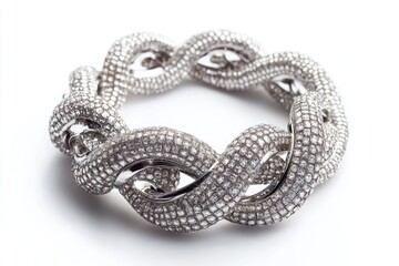 Elegant Diamond Bracelet Intricate Design Sparkling Stones