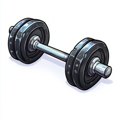 Fototapeta premium Classic Dumbbell for Fitness and Strength Training Workouts