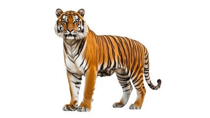 Naklejka premium Fierce tiger standing confidently in a studio