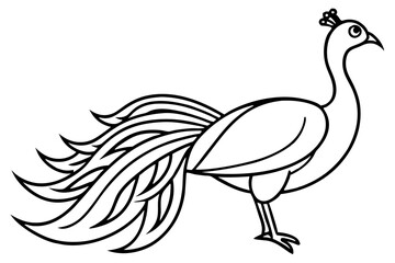 Peacock Silhouette Art