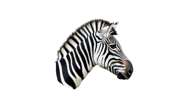 Majestic zebra profile in natural habitat